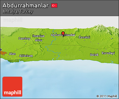 Physical Panoramic Map of Abdurrahmanlar