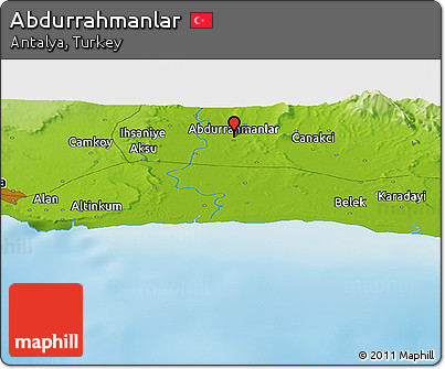 Physical Panoramic Map of Abdurrahmanlar