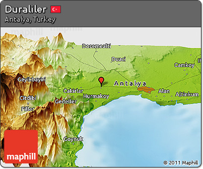 Physical Panoramic Map of Duraliler