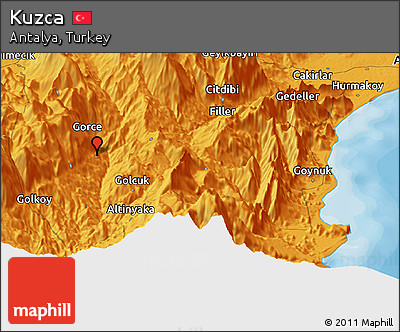 Political Panoramic Map of Kuzca