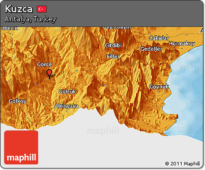 Political Panoramic Map of Kuzca
