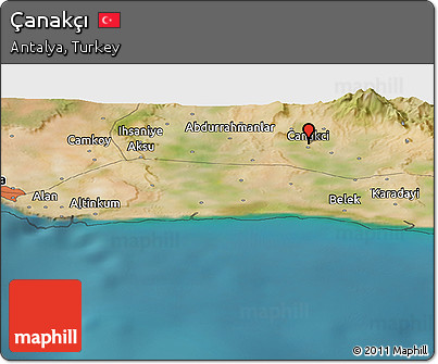 Satellite Panoramic Map of Çanakçı
