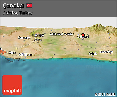 Satellite Panoramic Map of Çanakçı