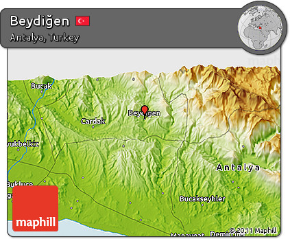 Physical 3D Map of Beydiğen