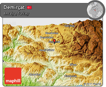 Physical 3D Map of Demirçat