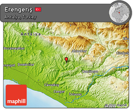 Physical 3D Map of Erengeriş