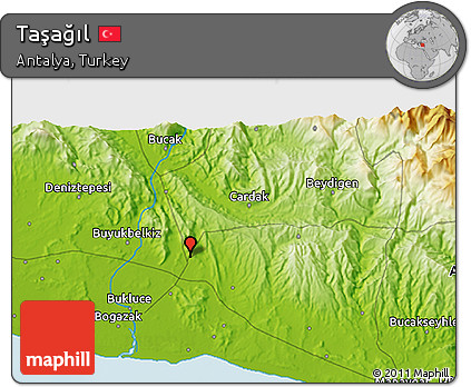 Physical 3D Map of Taşağıl
