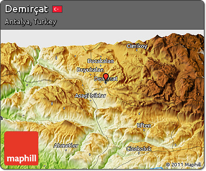 Physical 3D Map of Demirçat