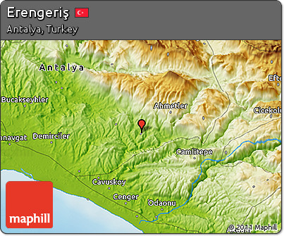 Physical 3D Map of Erengeriş