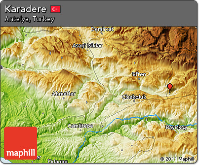 Physical 3D Map of Karadere