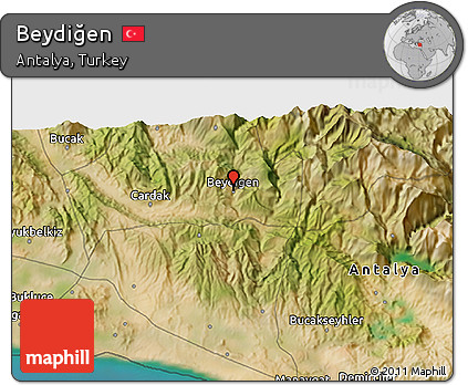 Satellite 3D Map of Beydiğen