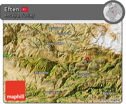 Satellite 3D Map of Eften