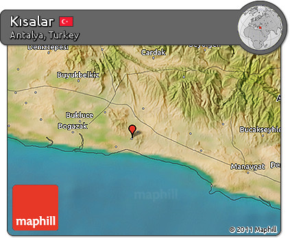 Satellite 3D Map of Kısalar