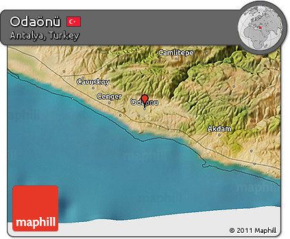 Satellite 3D Map of Odaönü