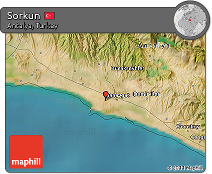 Satellite 3D Map of Sorkun