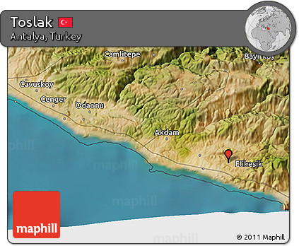 Satellite 3D Map of Toslak