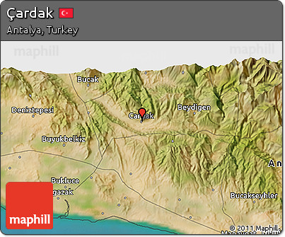 Satellite 3D Map of Çardak