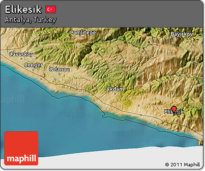 Satellite 3D Map of Elikesik