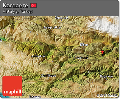 Satellite 3D Map of Karadere