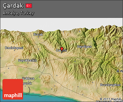 Satellite 3D Map of Çardak