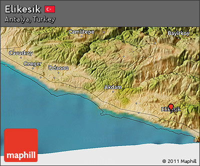 Satellite 3D Map of Elikesik