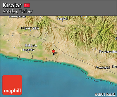 Satellite 3D Map of Kısalar