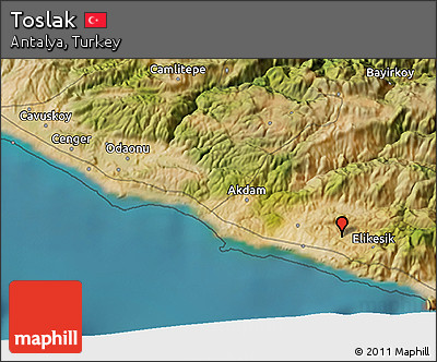 Satellite 3D Map of Toslak