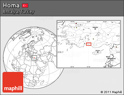 Blank Location Map of Homa