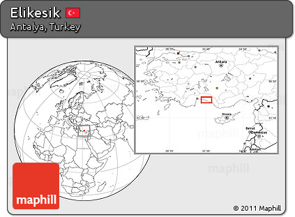 Blank Location Map of Elikesik