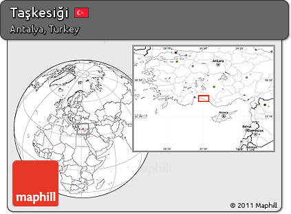 Blank Location Map of Taşkesiği