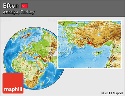 Physical Location Map of Eften