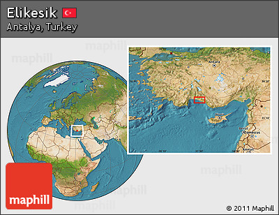 Satellite Location Map of Elikesik