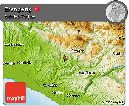 Physical Map of Erengeriş