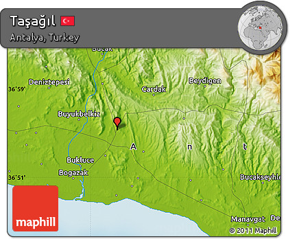 Physical Map of Taşağıl