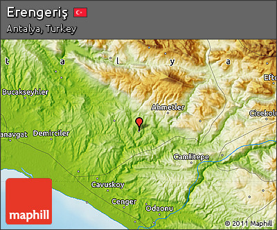 Physical Map of Erengeriş