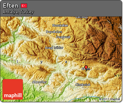 Physical Map of Eften