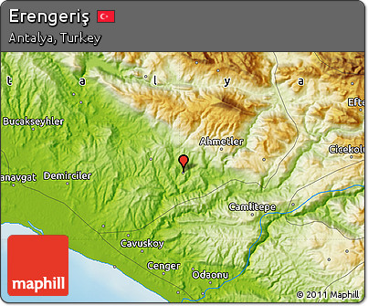 Physical Map of Erengeriş