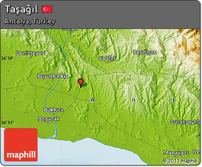 Physical Map of Taşağıl