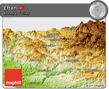 Physical Panoramic Map of Eften