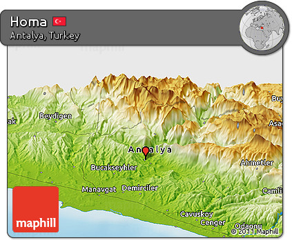 Physical Panoramic Map of Homa