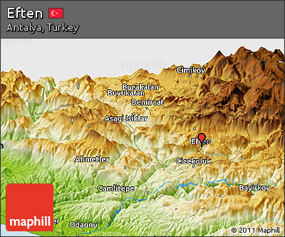 Physical Panoramic Map of Eften