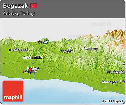 Physical Panoramic Map of Boğazak