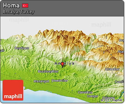Physical Panoramic Map of Homa