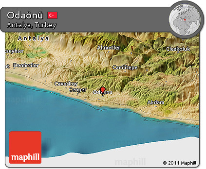 Satellite Panoramic Map of Odaönü