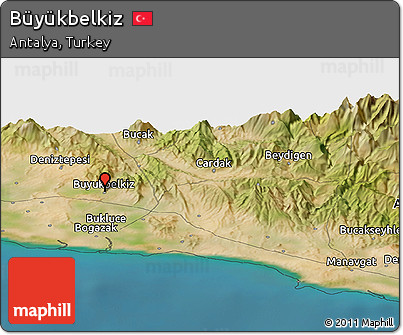 Satellite Panoramic Map of Büyükbelkiz