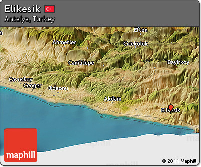 Satellite Panoramic Map of Elikesik