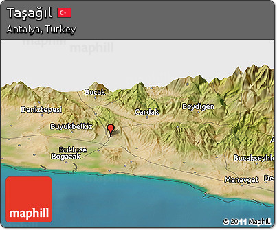Satellite Panoramic Map of Taşağıl