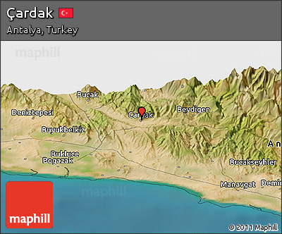 Satellite Panoramic Map of Çardak
