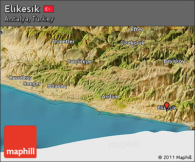 Satellite Panoramic Map of Elikesik