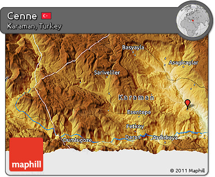 Physical 3D Map of Cenne